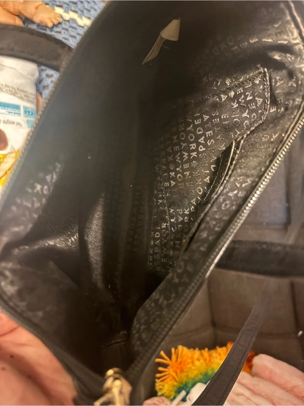 kate spade Black Glitter Accent Satchel